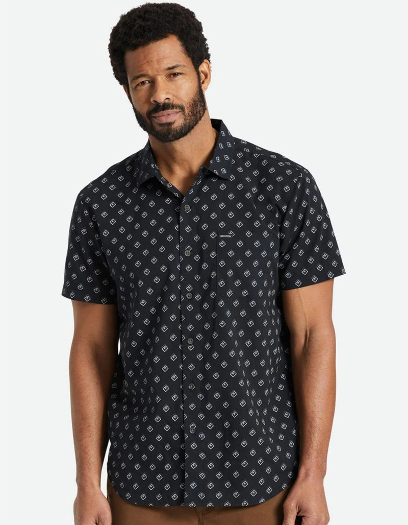BRIXTON Charter Print Mens Button Up Shirt image number 0