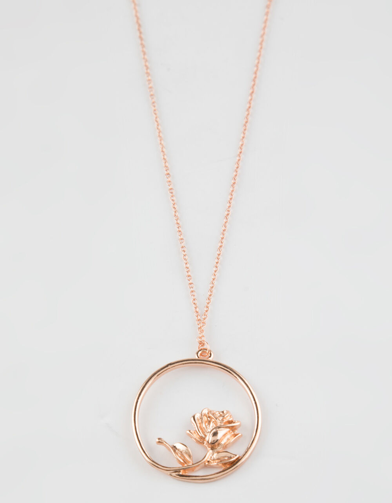 FULL TILT Rose Circle Necklace image number 0