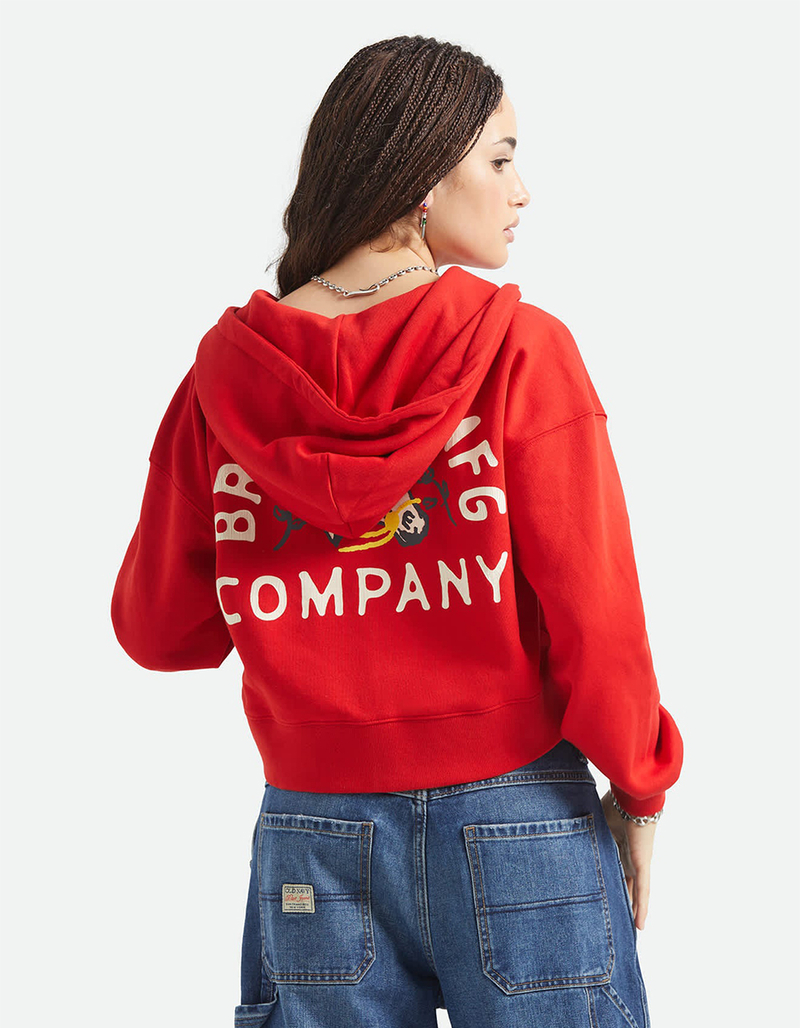 BRIXTON Trophy Horse Womens Cropped Zip-Up Hoodie image number 0