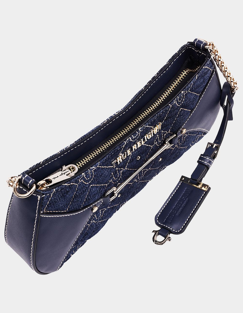TRUE RELIGION Studded Denim Chain Shoulder Bag image number 4