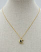 DO EVERYTHING IN LOVE 14K Gold Dipped K Initial Bubble Necklace image number 2