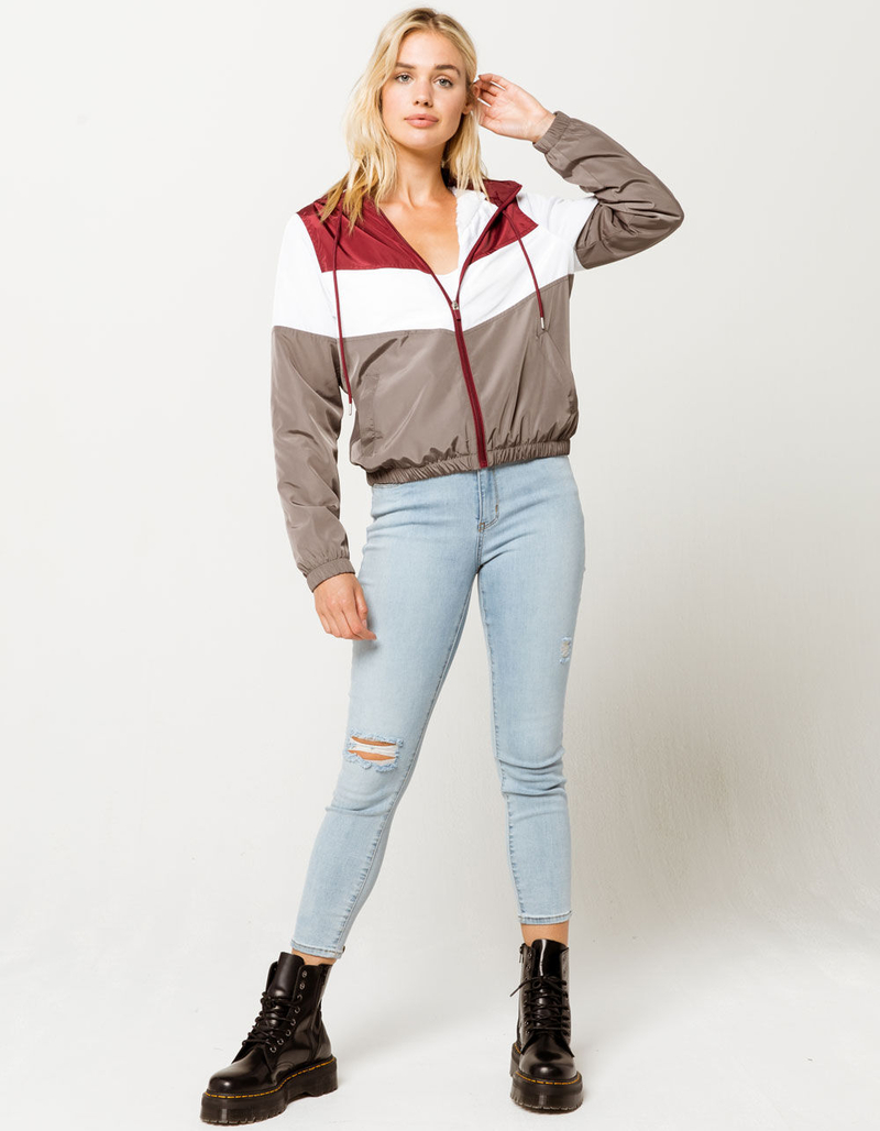 FULL TILT Zip Up Womens Windbreaker image number 3
