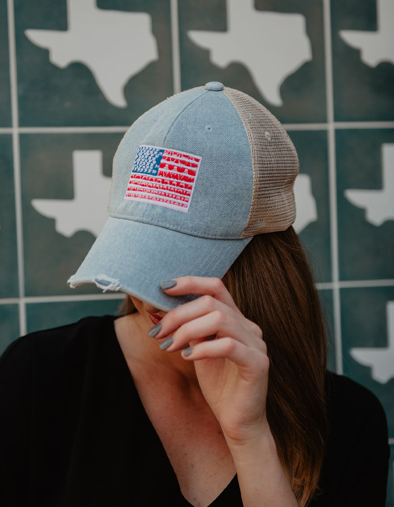 KATYDID American Flag Trucker Hat image number 2