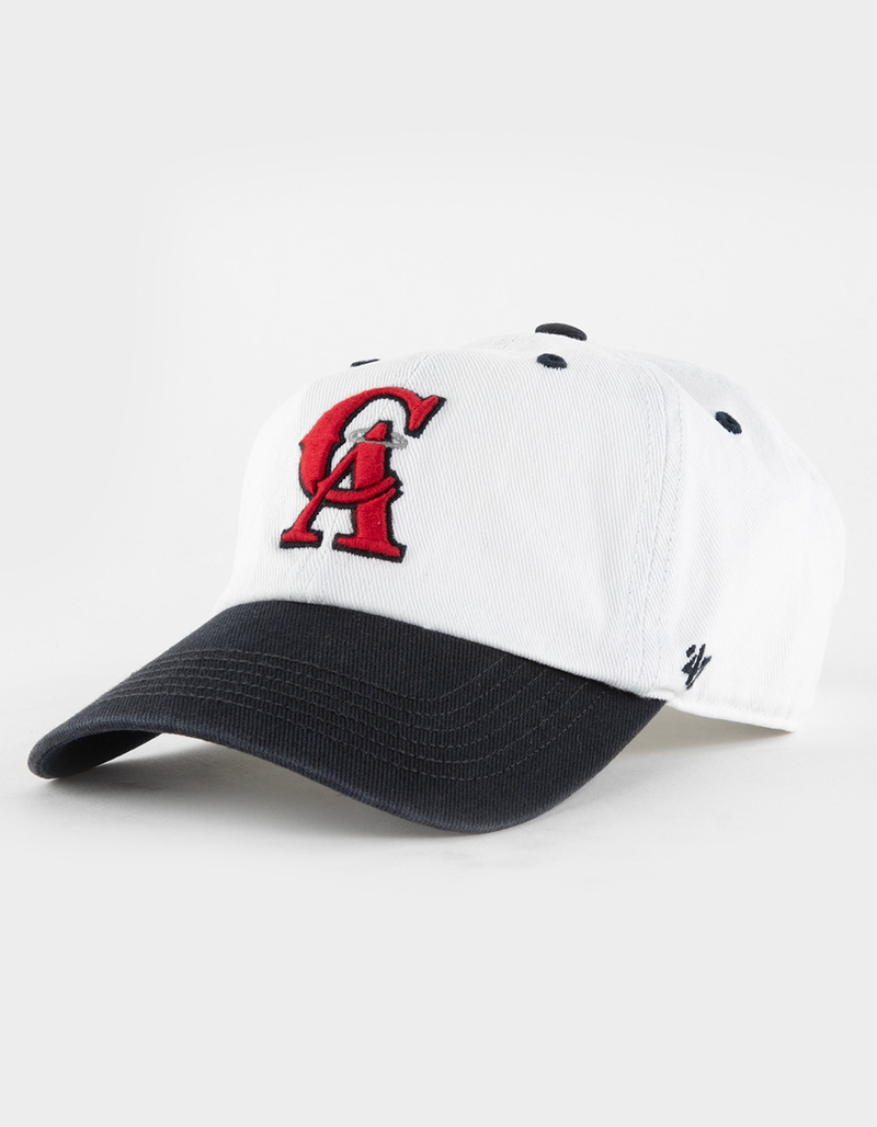 47 BRAND Los Angeles Angels Cooperstown Double Header Diamond '47 Clean Up Strapback Hat image number 0