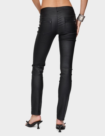 EDIKTED Kaede Faux Leather Skinny Jeans Alternative Image