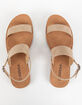SODA Double Strap Buckle Womens Taupe Sandals image number 2