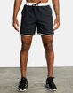 RVCA Yogger Hybrid Mens Elastic Waist Athletic Shorts image number 2