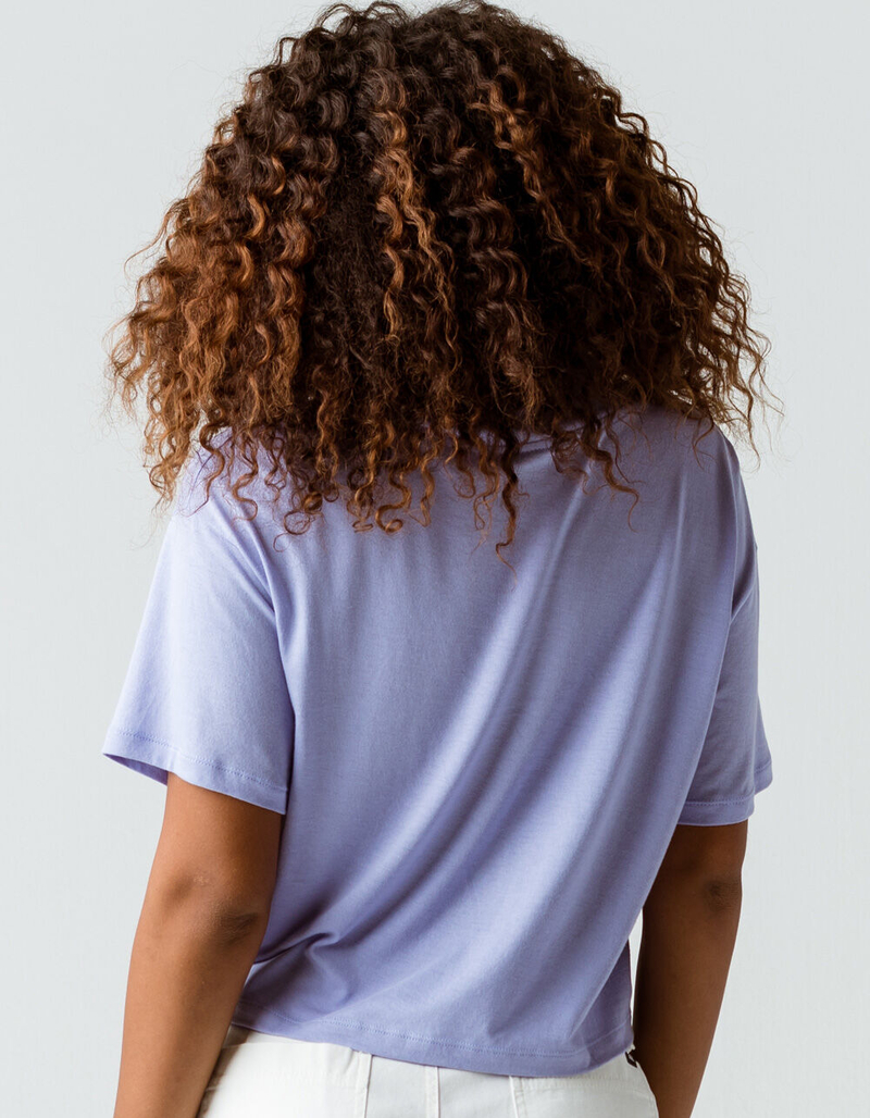 THE NORTH FACE Half Dome Womens Lavender Crop Tee image number 2
