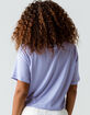 THE NORTH FACE Half Dome Womens Lavender Crop Tee image number 3