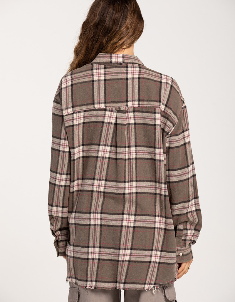 RSQ Womens Raw Edge Vintage Flannel image number 2