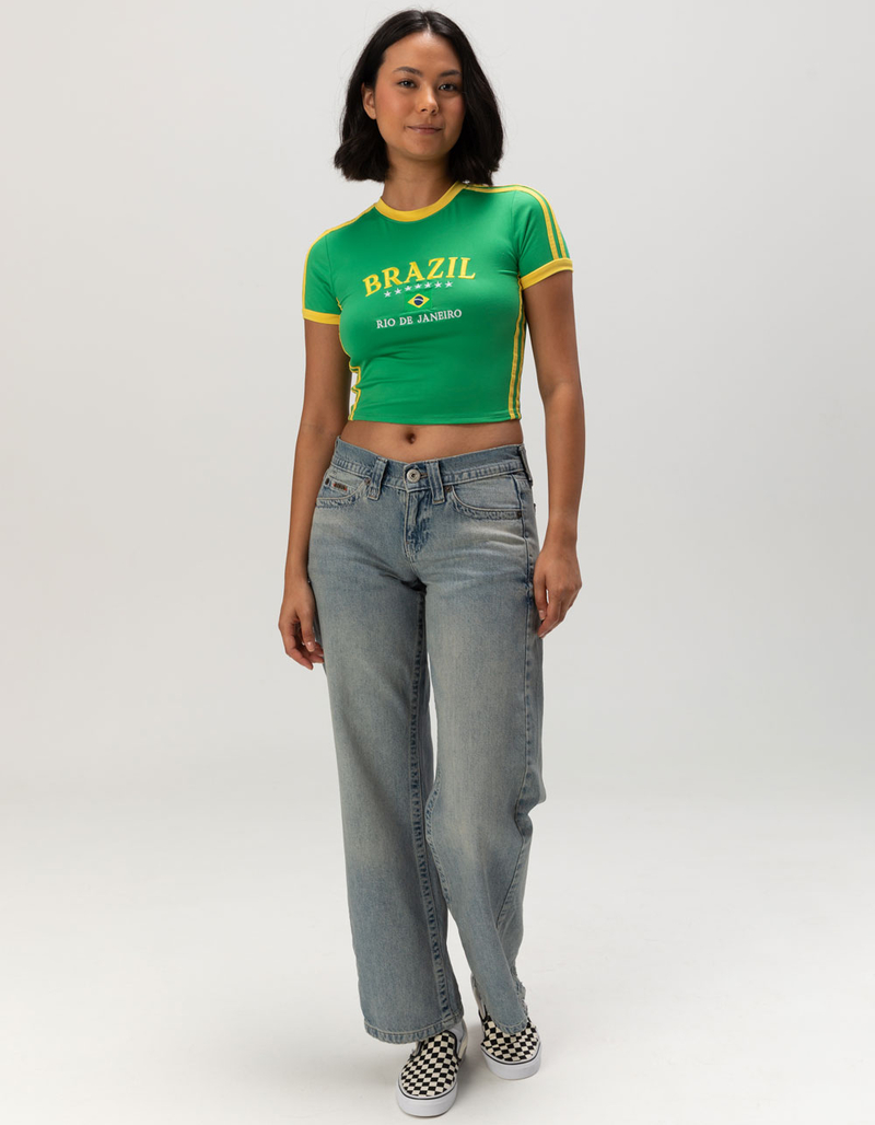 RSQ Womens Brazil Baby Tee GREEN Tillys