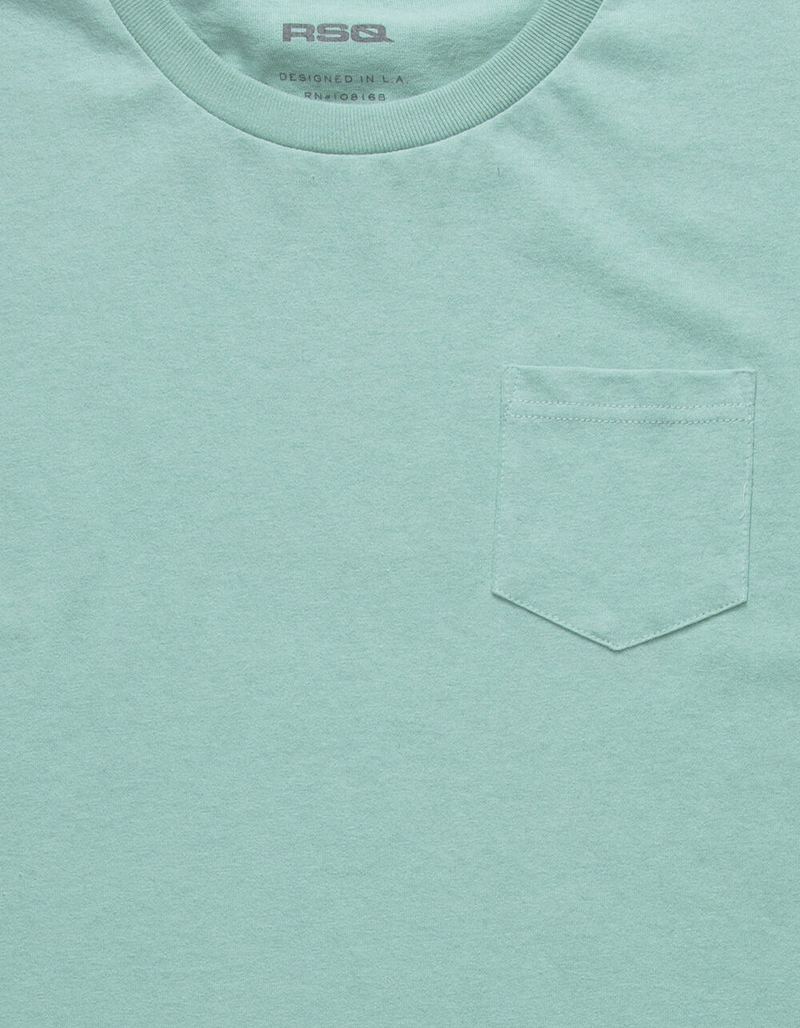 RSQ Oversized Solid Mens Mint Pocket Tee MINT Tillys