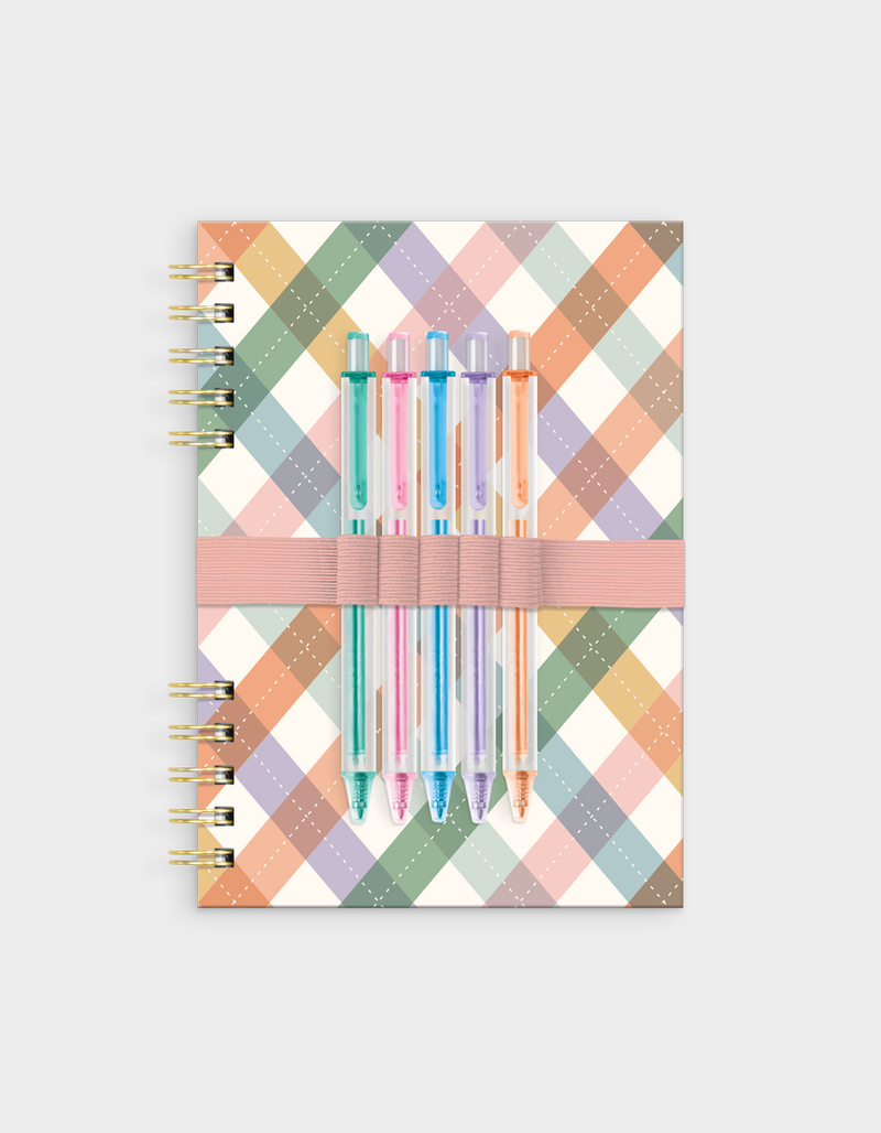 STUDIO OH! As If Argyle Harper Split-Spiral Notebook & Pen Set image number 0