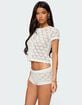 EDIKTED Elisa Open Knit Button Up Top image number 3