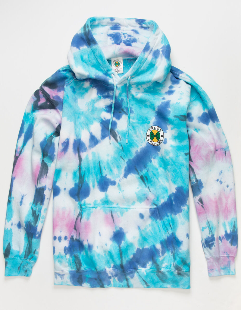 CROSS COLOURS Circle Logo Mens Rainbow Hoodie image number 1