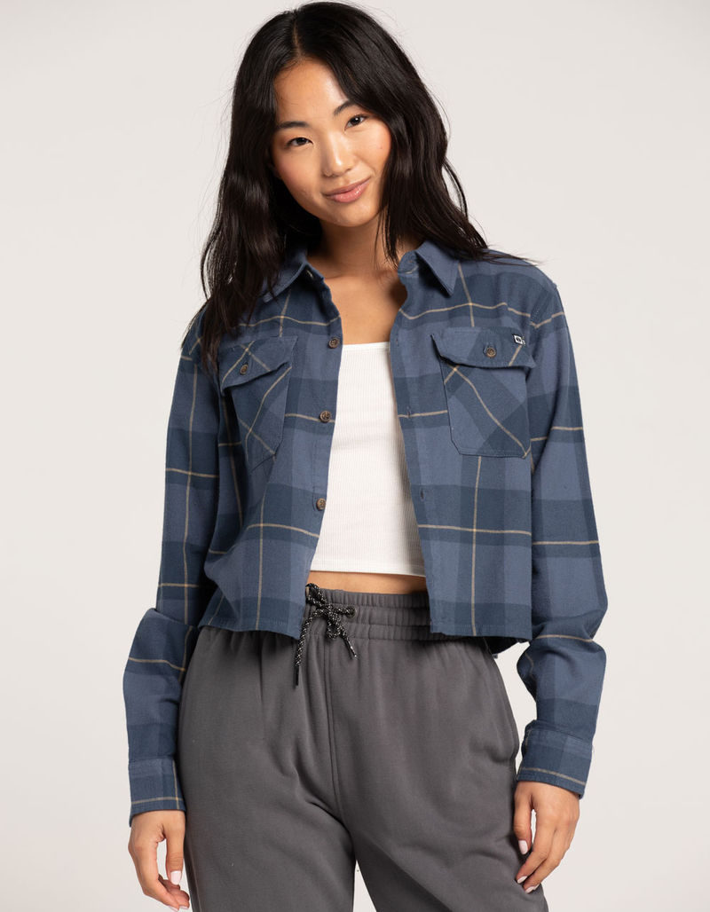 SALTY CREW Stay Golden Womens Crop Flannel image number 0