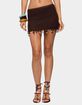 EDIKTED Zeinab Bead Fringe Crochet Mini Skirt image number 1
