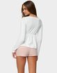 EDIKTED Kenzie Long Sleeve Babydoll Top image number 3