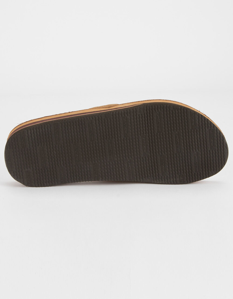 RAINBOW Double Layer Classic Leather Mens Flip Flops image number 4