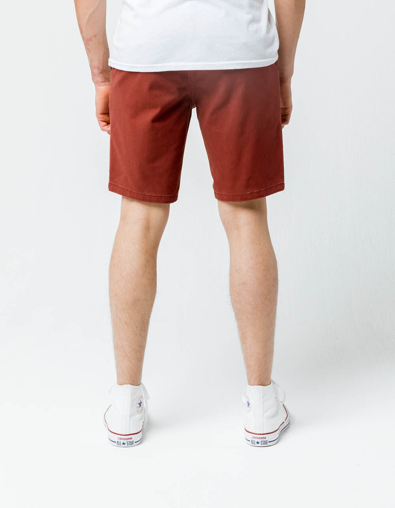CHARLES AND A HALF Lincoln Stretch Rust Mens Shorts image number 4