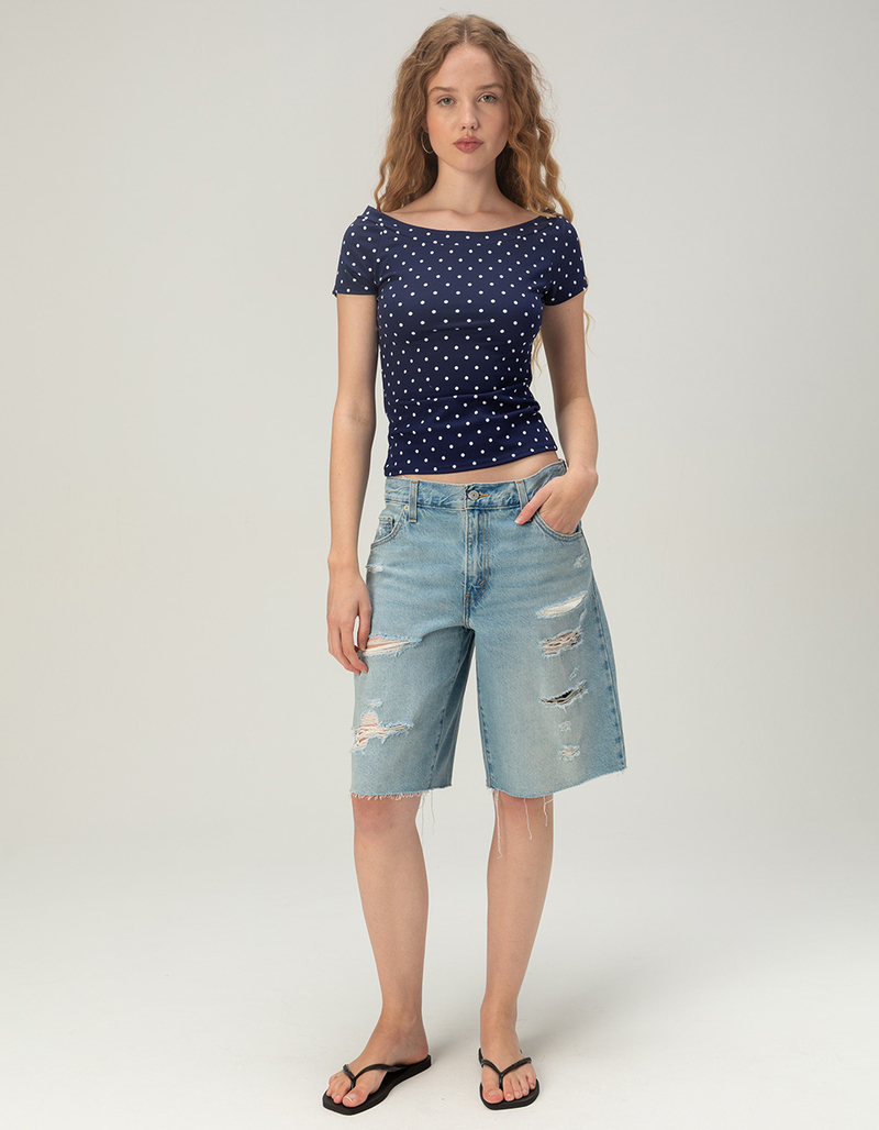 TILLYS Womens Open Neck Tee image number 1