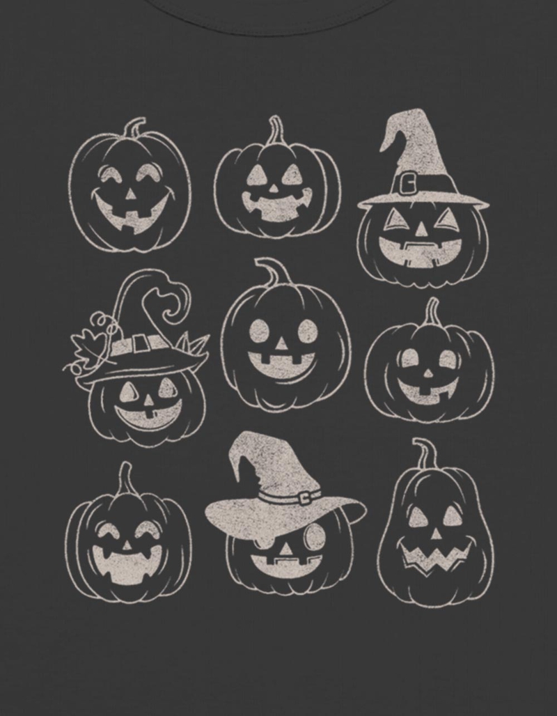 PUMPKINS Jack-O'-Lanterns Grid Womens Baby Tee image number 1