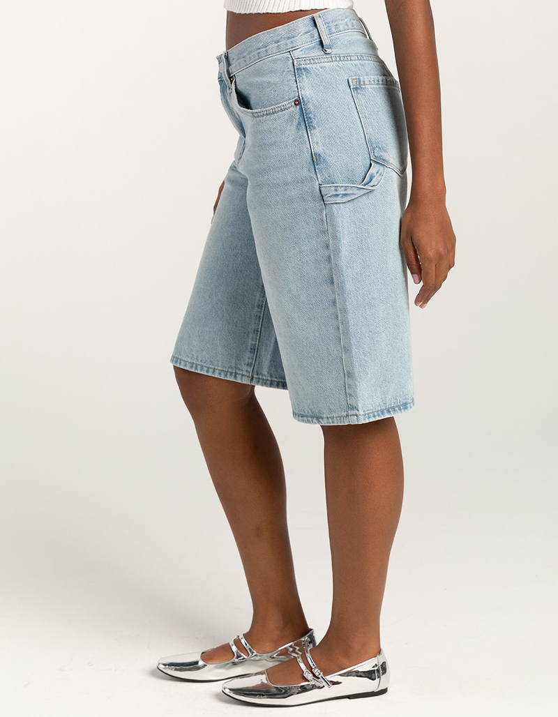 RSQ Womens Baggy Carpenter Jorts LIGHT WASH Tillys