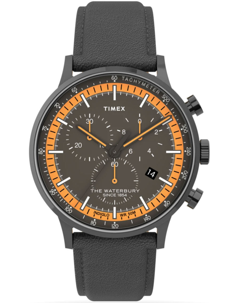 TIMEX Waterbury Classic Chronograph Gray & Orange Watch image number 0
