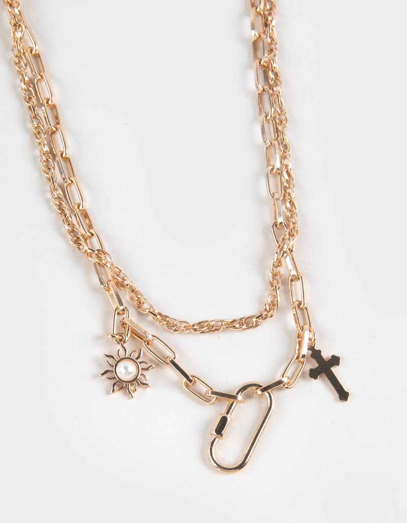 FULL TILT Paperclip Chain Layered Necklace image number 1