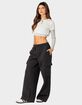 EDIKTED Wide Leg Cargo Sweatpants image number 5