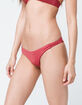 RVCA Solid Super Cheeky Burnt Red Bikini Bottoms image number 2