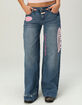 VON DUTCH Womens Mid Rise Wide Leg Jeans image number 2