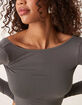 FREE PEOPLE Low Back Womens Seamless Long Sleeve Top image number 3