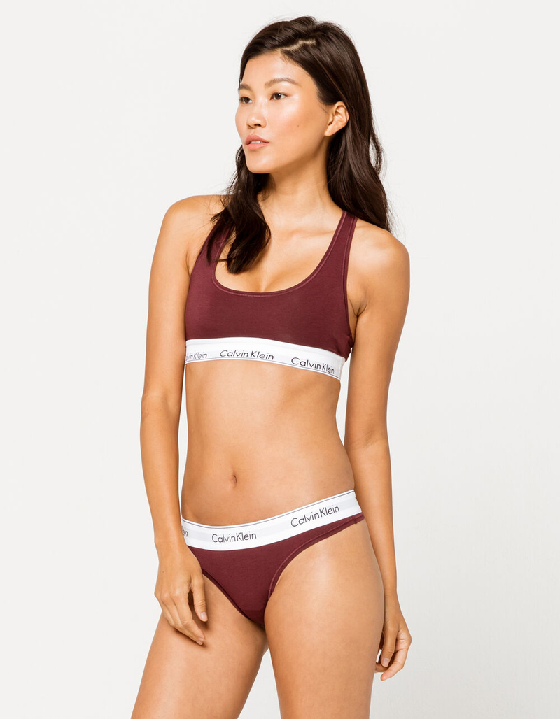 CALVIN KLEIN Maroon Thong image number 0