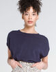 FREE PEOPLE We The Free You Rock Womens Navy Tee image number 1