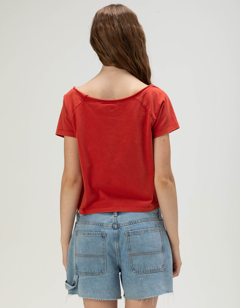 THE WILD COLLECTIVE San Francisco 49ers Womens Off The Shoulder Tee image number 3