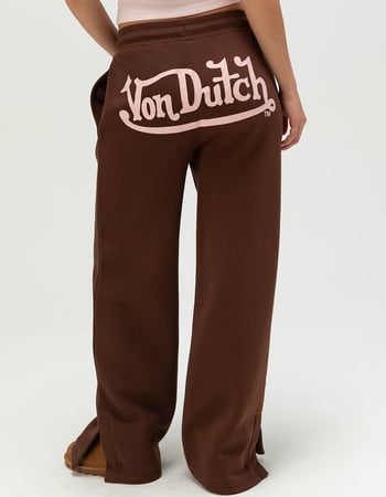VON DUTCH Womens Wide Leg Sweatpants Alternative Image