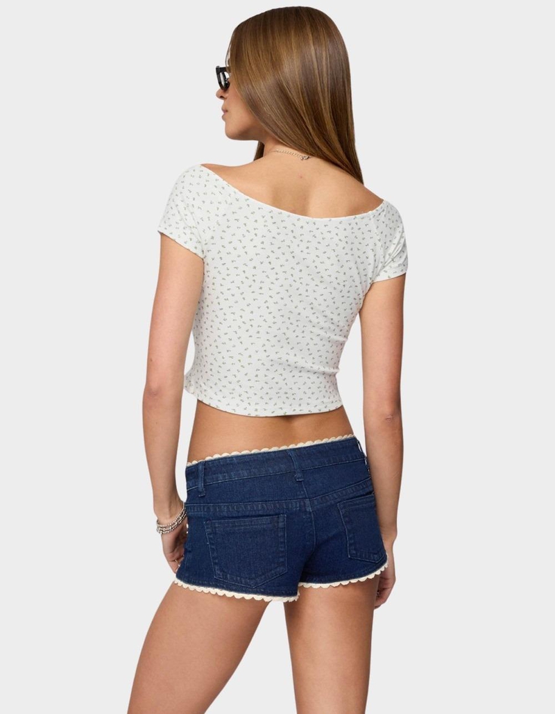 EDIKTED Perry Floral Boat Neck Top image number 2