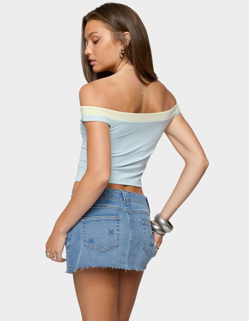 EDIKTED Strada Contrast Off Shoulder Top image number 2