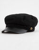DAVID AND YOUNG Faux Leather Brim Womens Fiddler Cap image number 1
