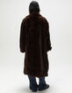 JOLIE AND JOY Womens Fur Long Coat image number 4