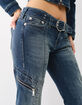 TRUE RELIGION Becca Womens Belted Cargo Bootcut Jeans image number 4