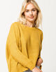 POOF Drop Shoulder Crop Mustard Womens Sweater image number 1