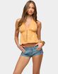 EDIKTED Cherra Sequin Split Front Halter Top image number 1