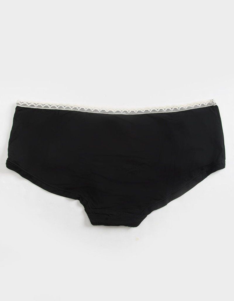 FULL TILT Lace Trim Black Cheeky Panties image number 1