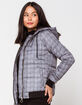 SKY AND SPARROW Plaid Womens Puffer Jacket image number 2