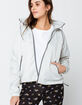 MISS LONDON Invisible Hood Womens Gray Windbreaker Jacket image number 1
