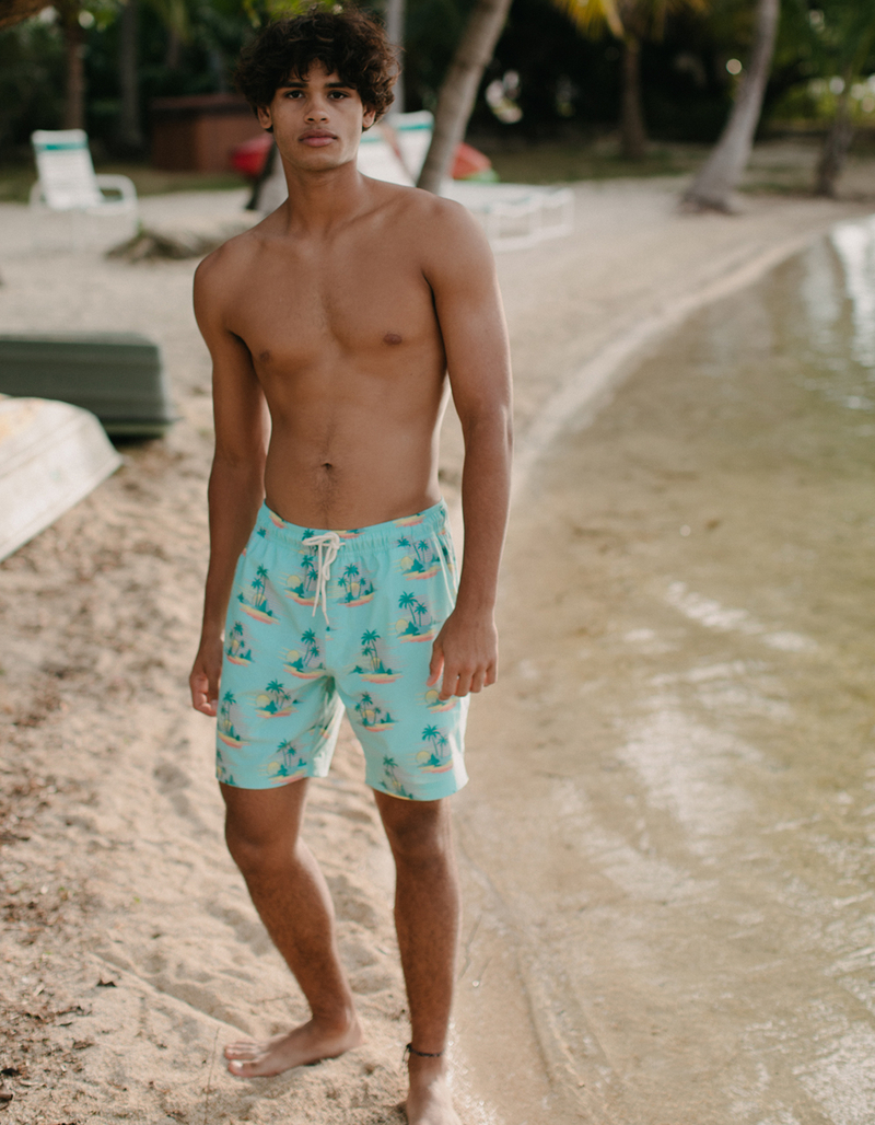 BLUE CROWN Island Fade Mens 7" Swim Shorts image number 7