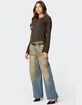 EDIKTED Distressed Ribbed Knit Sweater image number 5