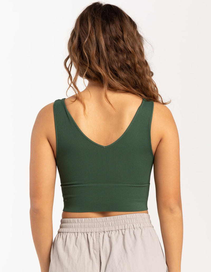 FULL TILT Seamless Deep V Womens Tank Top image number 3